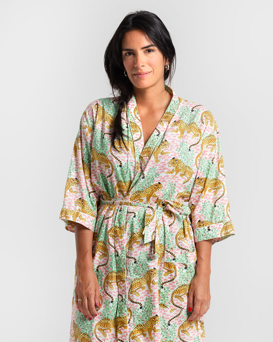 Animal Block printed Robe