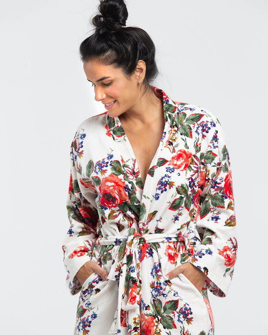 ROSES VELVET KIMONO